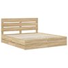 vidaXL Cadre de lit Ch&ecirc;ne Sonoma 200 x 200 cm Bois Ing&eacute;nierie