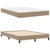 vidaXL Cadre de lit avec matelas Cappuccino 140 x 200 cm tissu