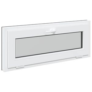 vidaXL Fen&ecirc;tre de sous-sol RISOR 110 x 40 cm PVC et verre Anthracite