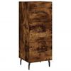 vidaXL Buffet haut Chêne fumé 34,5x34x180 cm Bois d'ingénierie