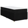 vidaXL Cadre de lit avec matelas Noir 90 x 190 cm tissu