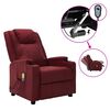 vidaXL Fauteuil de massage &eacute;lectrique rouge bordeaux similicuir