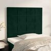 vidaXL T&ecirc;te de lit Vert fonc&eacute; 80x5x118/128 cm Velours