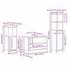 vidaXL Ensemble de mobilier de salle de bain 3 pcs Gris Sonoma