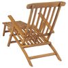 vidaXL Chaises de terrasse et repose-pied lot de 2 Bois de teck solide