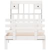 vidaXL Lit bibliothèque sans matelas blanc 75x190cm bois de pin massif