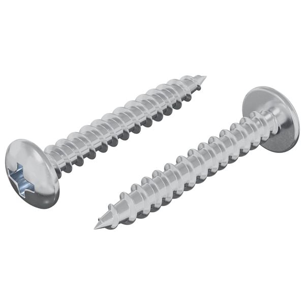 vidaXL Vis en bois 2 pcs Argent&eacute; &Oslash; 8,6 x 31 mm Fer