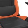 vidaXL Chaise de jeu de massage Noir et orange Similicuir