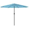 vidaXL Parasol de jardin avec m&acirc;t en acier bleu 388x388x248 cm