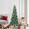 vidaXL Arbre de No&euml;l artificiel d'angle Vert 180 cm PVC et m&eacute;tal