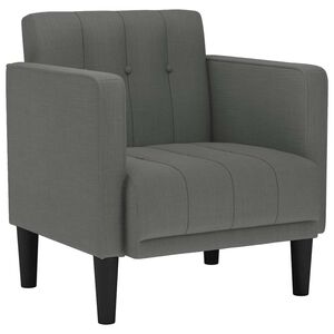 vidaXL Canap&eacute;-chaise accoudoirs gris fonc&eacute; 53 cm tissu