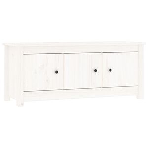 vidaXL Armoire &agrave; chaussures Blanc 110x38x45,5 cm Bois de pin massif
