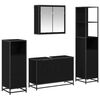vidaXL Ensemble de mobilier de salle de bain 4 pcs Ch&ecirc;ne noir