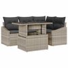 vidaXL Ensemble de canap&eacute; de jardin 5 pc Gris clair polyrotin