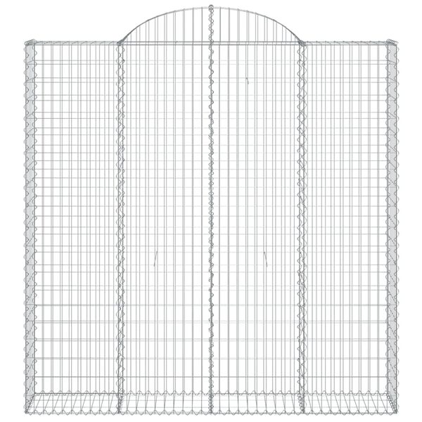 vidaXL Paniers &agrave; gabions arqu&eacute;s 13 pcs 200x30x200/220 cm fer galvanis&eacute;