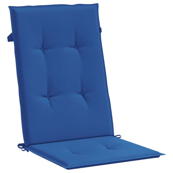 vidaXL Coussins de chaise de jardin &agrave; dossier haut lot de 6 bleu royal