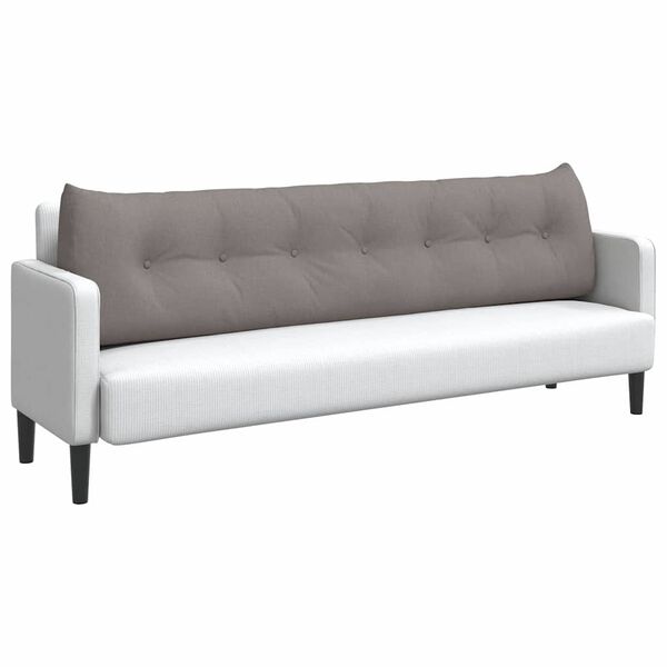 vidaXL Coussin de Dos Taupe 200 x 24 x 50 cm tissu