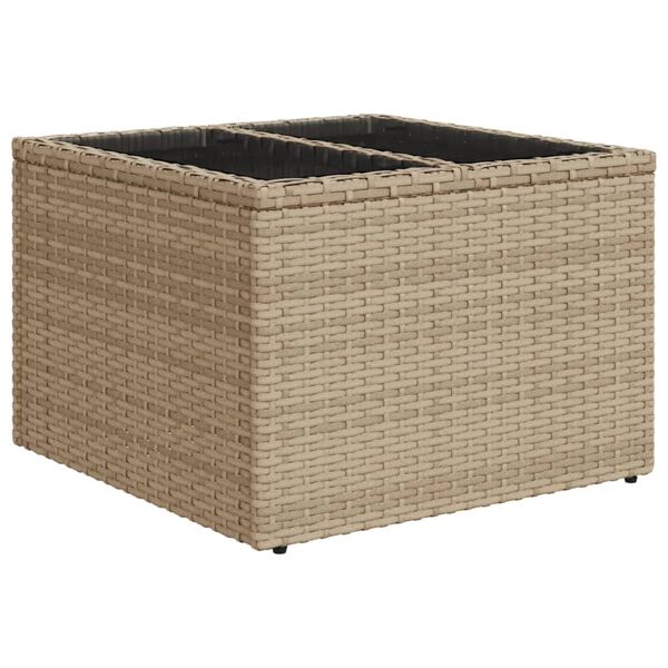 vidaXL Salon de jardin avec coussins 8 pcs beige r&eacute;sine tress&eacute;e