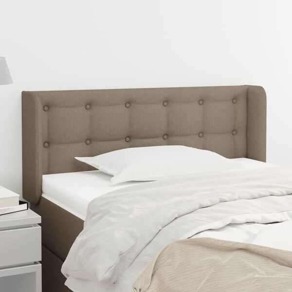vidaXL T&ecirc;te de lit avec oreilles Taupe 93x16x78/88 cm Tissu
