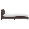 vidaXL Lit avec matelas Hanko marron fonc&eacute; 180x200 cm tissu