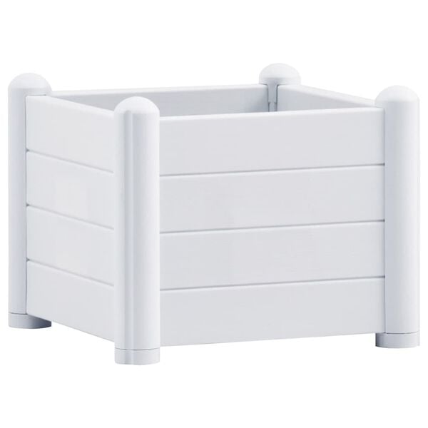 vidaXL Lit sur&eacute;lev&eacute; de jardin PP Blanc 43x43x35 cm