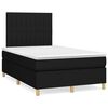 vidaXL Sommier &agrave; lattes de lit avec matelas noir 120x190 cm tissu