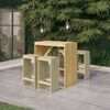 vidaXL Meubles de bar de jardin 5 pcs Bois de pin impr&eacute;gn&eacute;