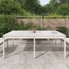 vidaXL Table de jardin blanc 203,5x100x76 cm bois massif de pin