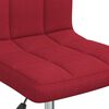 vidaXL Chaise pivotante de bureau Rouge bordeaux Tissu