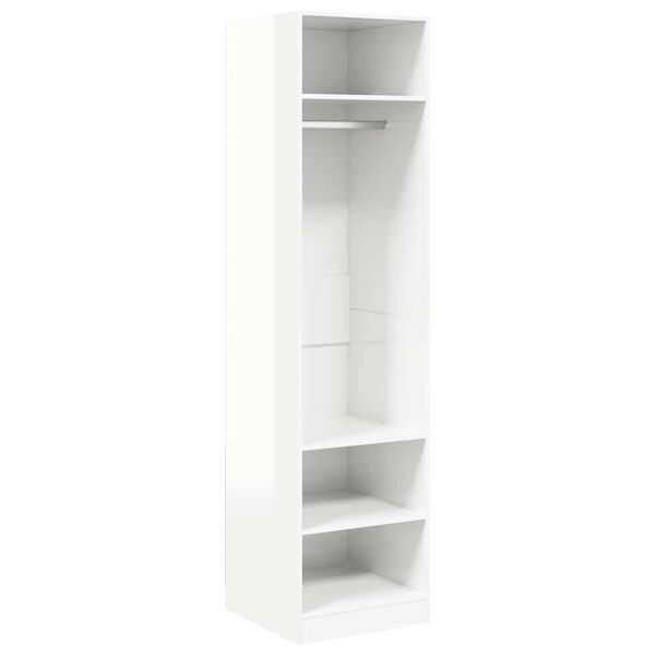 vidaXL Garde-robe Blanc brillant 50x50x200 cm Bois d&rsquo;ing&eacute;nierie