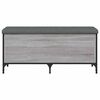 vidaXL Banc de rangement sonoma gris 102x42x45 cm bois d'ing&eacute;nierie