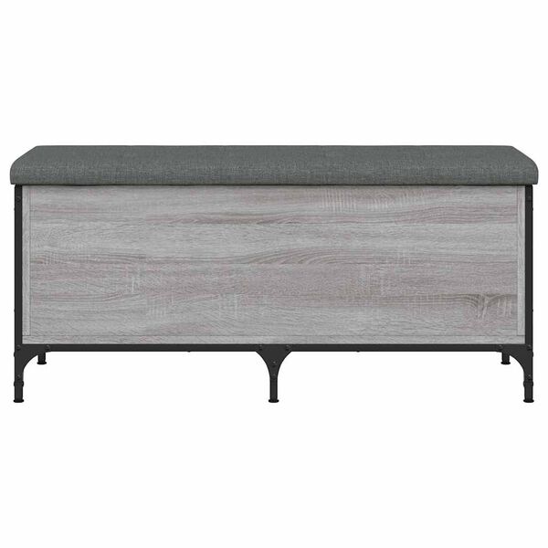 vidaXL Banc de rangement sonoma gris 102x42x45 cm bois d'ing&eacute;nierie