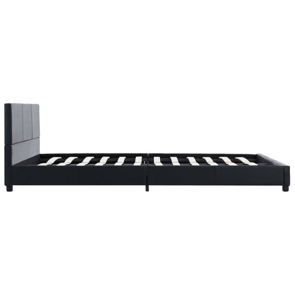 vidaXL Cadre de lit sans matelas noir similicuir 120x200 cm