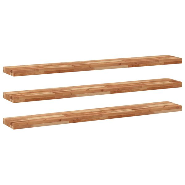 vidaXL &Eacute;tag&egrave;res flottantes 3 pcs 160x20x4 cm acacia massif &agrave; l'huile
