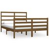 vidaXL Cadre de lit Marron miel Bois de pin massif 140x190 cm