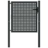 vidaXL Portail de jardin Anthracite 100x100 cm Acier