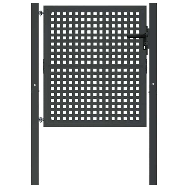 vidaXL Portail de jardin Anthracite 100x100 cm Acier