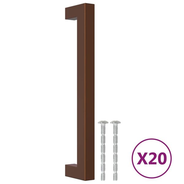 vidaXL Poign&eacute;es d'armoire 20 pcs bronze 160 mm acier inoxydable