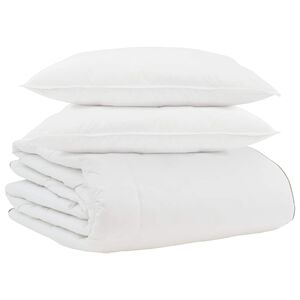 vidaXL Duvet d'hiver avec oreiller 3 pcs Blanc Plume de canard