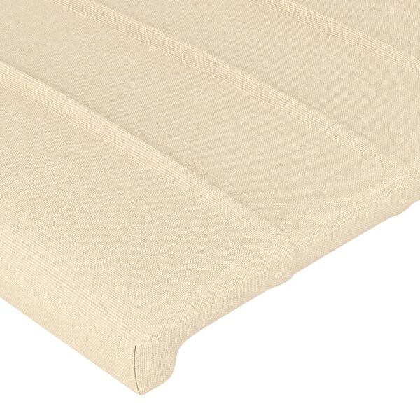 vidaXL T&ecirc;tes de lit 2 pcs Cr&egrave;me 90x5x78/88 cm Tissu