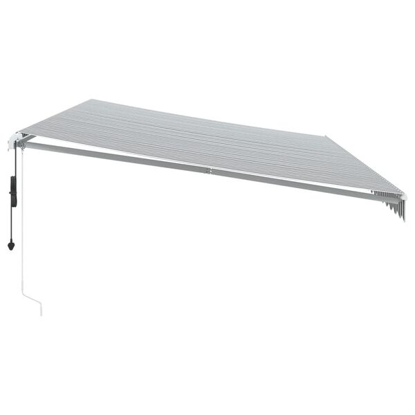 vidaXL Auvent r&eacute;tractable automatique anthracite et blanc 600x350 cm