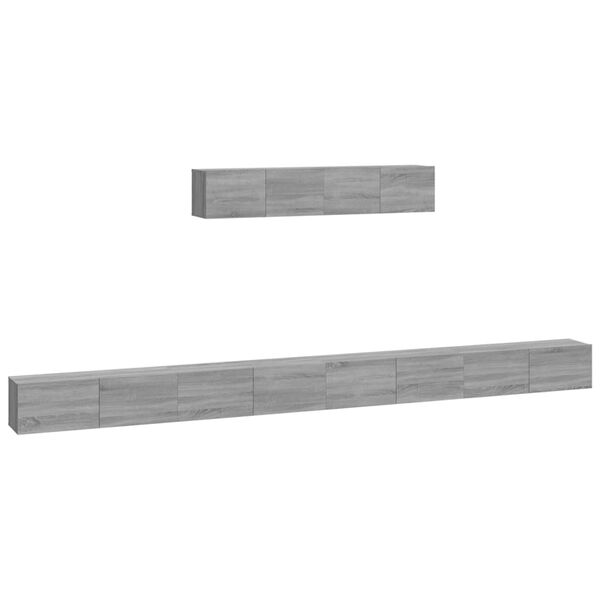 vidaXL Ensemble de meubles TV 6 pcs Sonoma gris Bois d'ing&eacute;nierie
