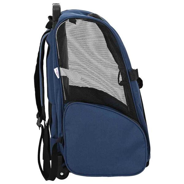 vidaXL Chariot pour animaux de compagnie 3 en 1 Design Bleu 48 x 32 x (57-106) cm Tissu Oxford