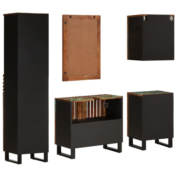 vidaXL Ensemble de meubles de salle de bain 5 pcs bois massif d'acacia