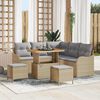 vidaXL Ensemble de canap&eacute; de jardin 8 pcs Beige et Gris clair