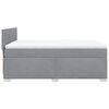 vidaXL Sommier &agrave; lattes de lit avec matelas Gris clair 140x190cm Tissu