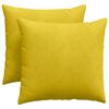 vidaXL Coussins de canapé 2 pcs Jaune 45 x 45 cm
