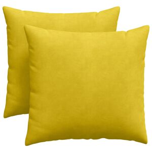 vidaXL Coussins de canap&eacute; 2 pcs Jaune 45 x 45 cm
