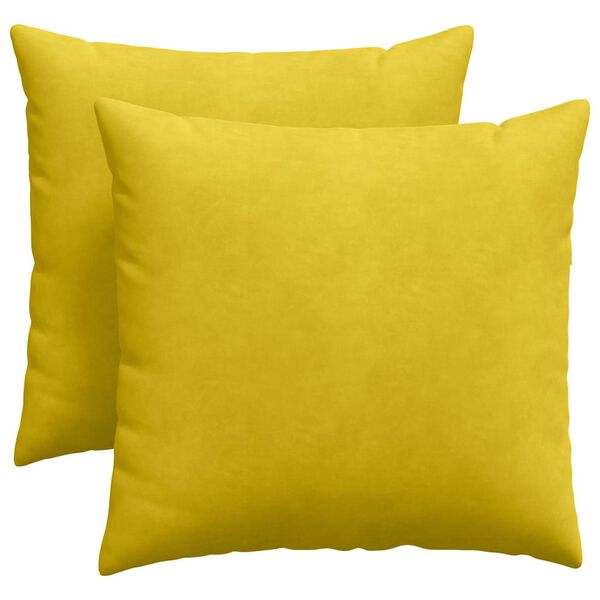 vidaXL Coussins de canapé 2 pcs Jaune 45 x 45 cm