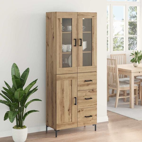 vidaXL Haut Armoire 2 pcs Ch&ecirc;ne artisanal Bois d'ing&eacute;nierie